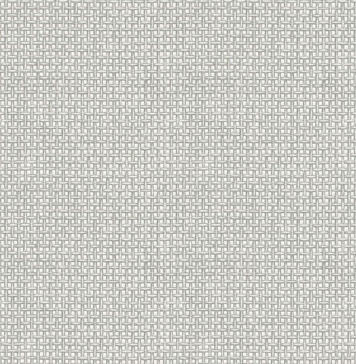 Zia Grey Basketweave Wallpaper