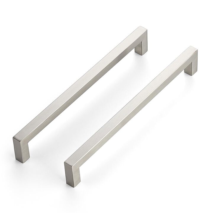 JOY DECOR 18 Pack Cabinet Handles,8-13/16 Inch Brushed Nickel Cabinet Pulls,Kitchen Cabinet Handles Square Drawer Pulls Stainles