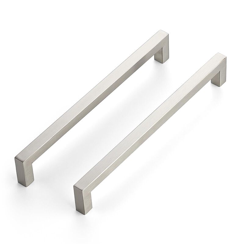 JOY DECOR 18 Pack Cabinet Handles,8-13/16 Inch Brushed Nickel Cabinet Pulls,Kitchen Cabinet Handles Square Drawer Pulls Stainles