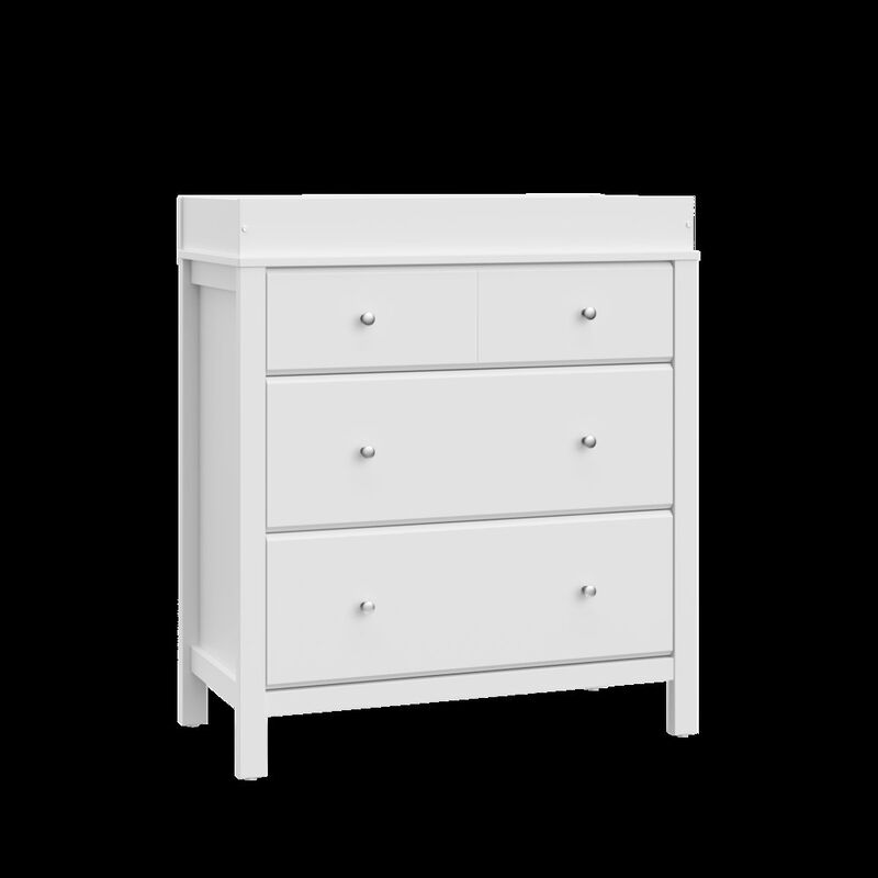 Storkcraft Carmel 3 Drawer Chest with Changing Topper (White)