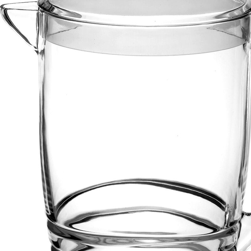HomeRoots 2.5 Quart Clear Swirl Acrylic Pitcher image number 2