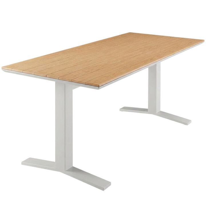 Aluminum Outdoor Patio Dining Table With Sleek Finish And Sturdy Design
