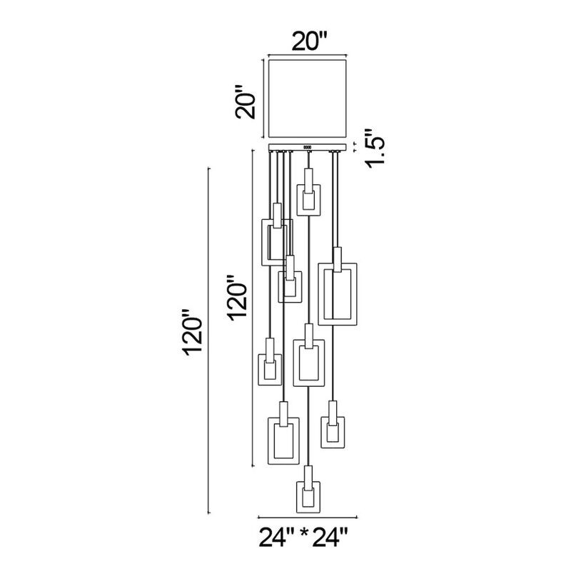CWI Lighting Anello LED Pendant With White Oak Finish