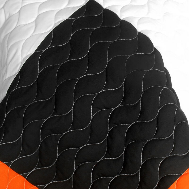 Queen Quilted Patchwork Bedding Set Vermicelli Stitch Soft Lightweight Quilt Set image number 2