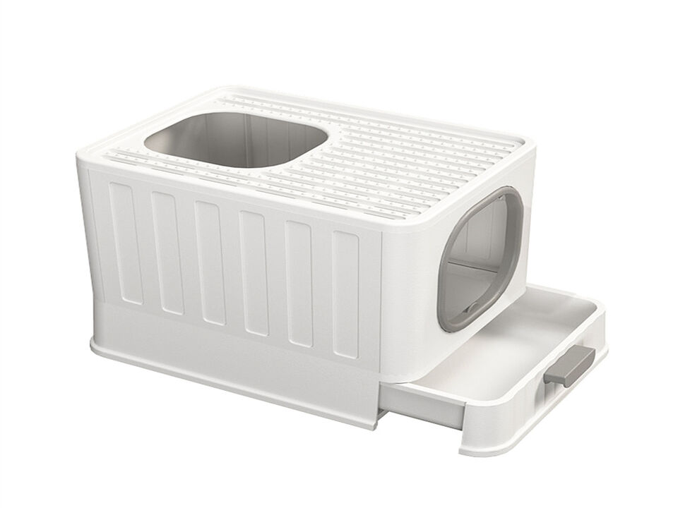 Anti-Splashing Enclosed Plastic Cat Litter Box