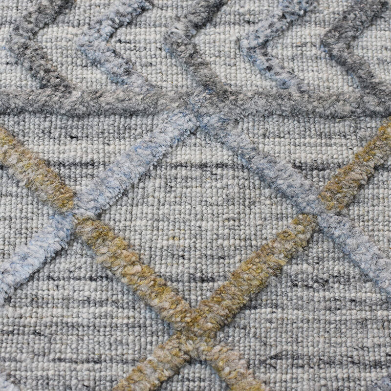 RUGSOTIC CARPETS HAND WOVEN FLAT WEAVE KILIM POLYESTER ECO-FRIENDLY AREA RUGS  - Geometric Modern Design, Low Pile  Handmade Area Rugs (DP0009) image number 3