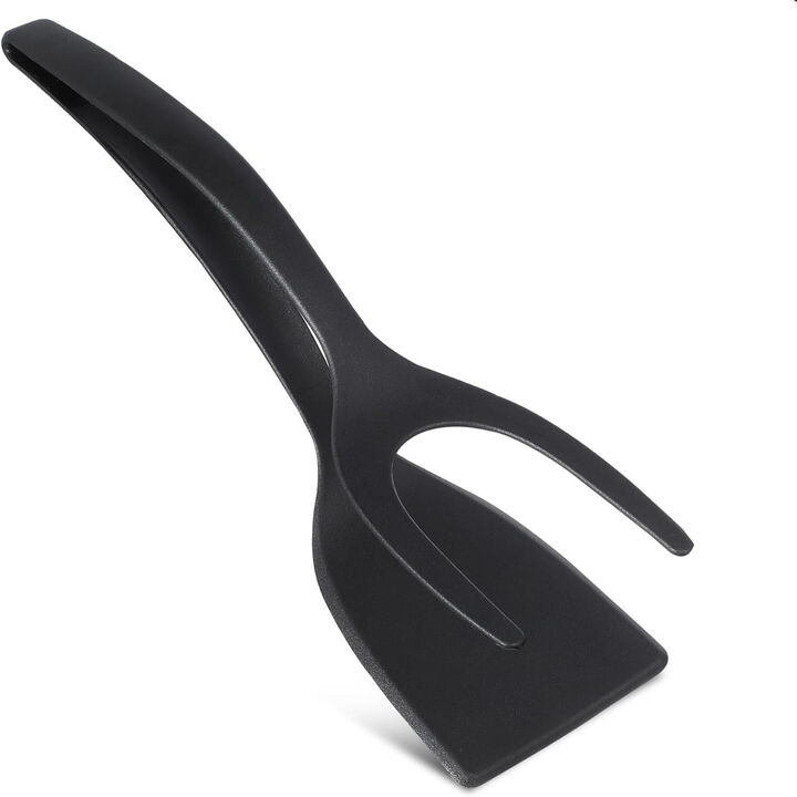 2 in 1 Grip and Flip Spatula Tongs Egg Flipper Tong