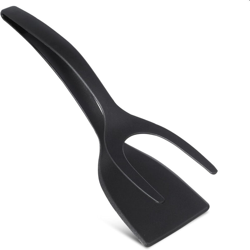 2 in 1 Grip and Flip Spatula Tongs Egg Flipper Tong image number 0