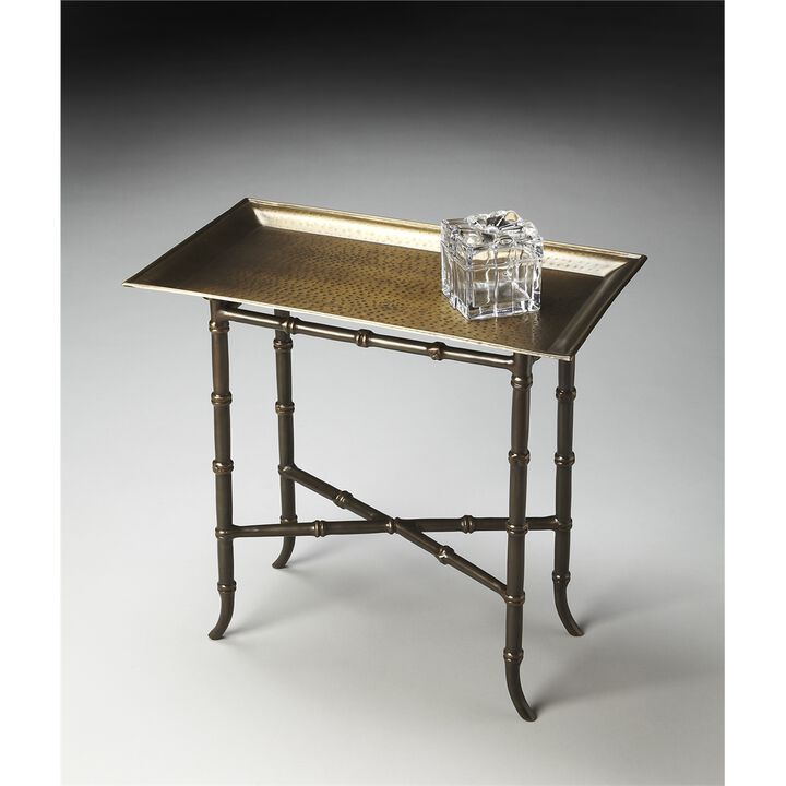 Antique Brass Tray Table, Belen Kox