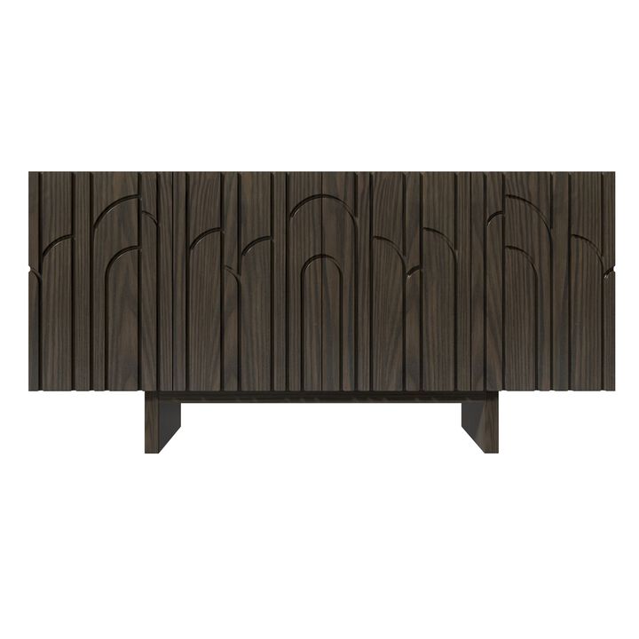 Clihome 63"Sideboard Buffet Cabinet with Adjustable Shelf