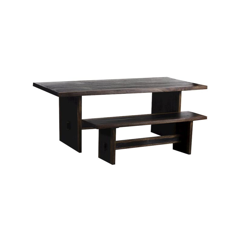 Porter Designs Udo Solid Wood Dining Table, Black