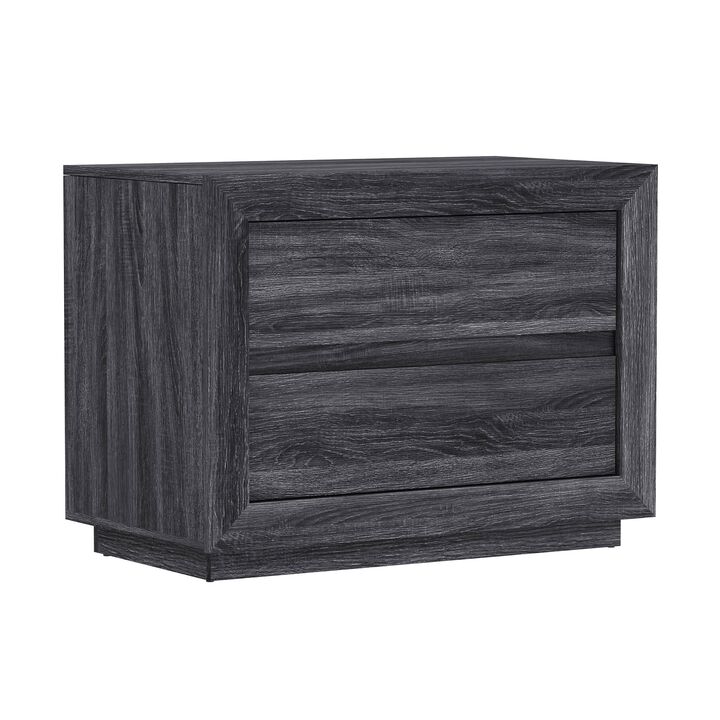 Soren 32" 2-Drawer Nightstand in Gray