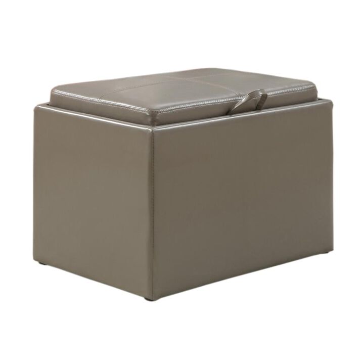 Convience Concept, Inc. Accent Storage Ottoman with Reversible Tray