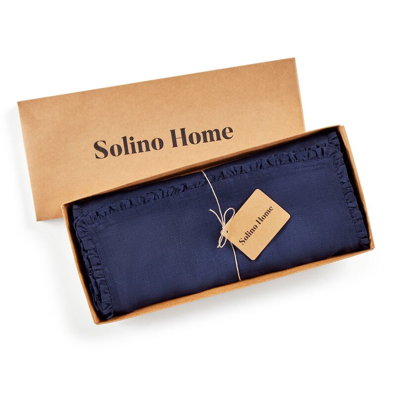 Christmas Linen Table Runner - Juliette Ruffle, Solino Home