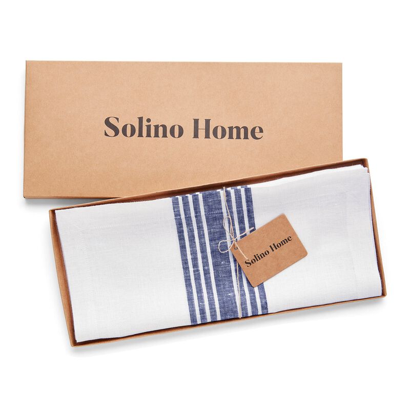 Solino Home 100% Pure Linen Table Runner - Farmhouse