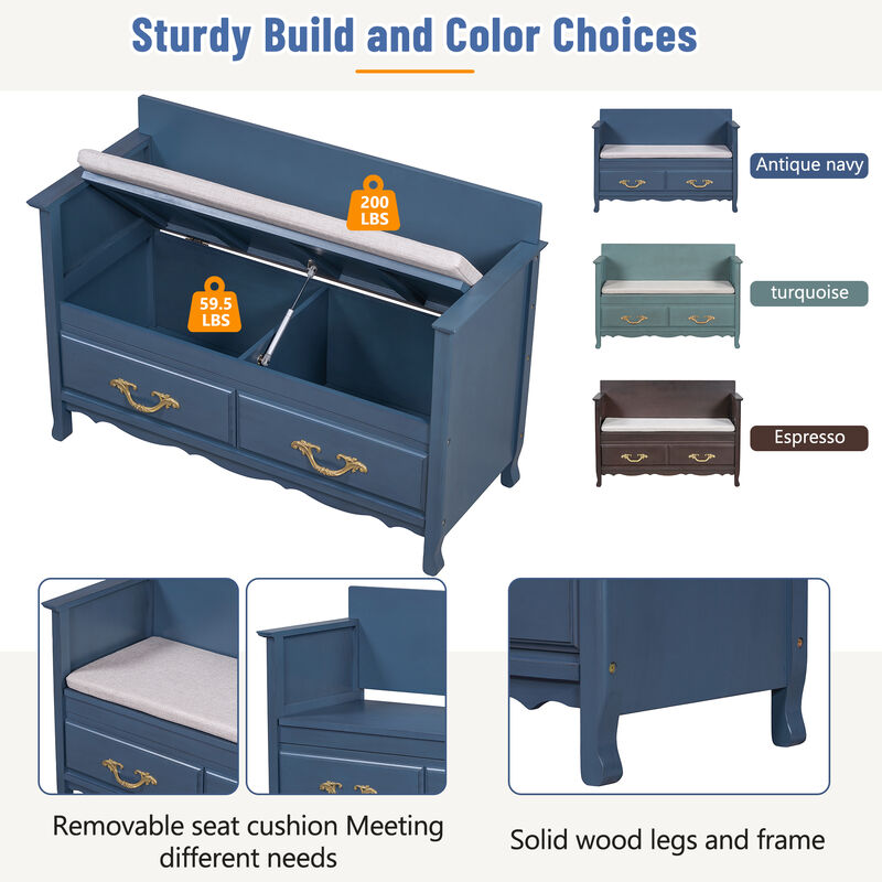 Merax Shoe Bench with Hidden Storage