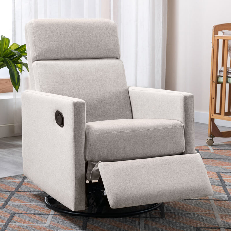 Wood-Framed PU Leather Recliner Chair Adjustable Home Theater Seating with Thick Seat Cushion and Backrest Modern Living Room Recliners