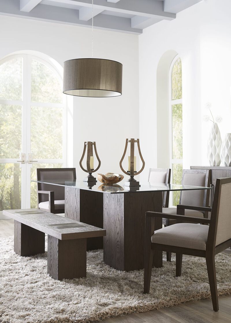 Modesto Rectangular Glass Top Dining