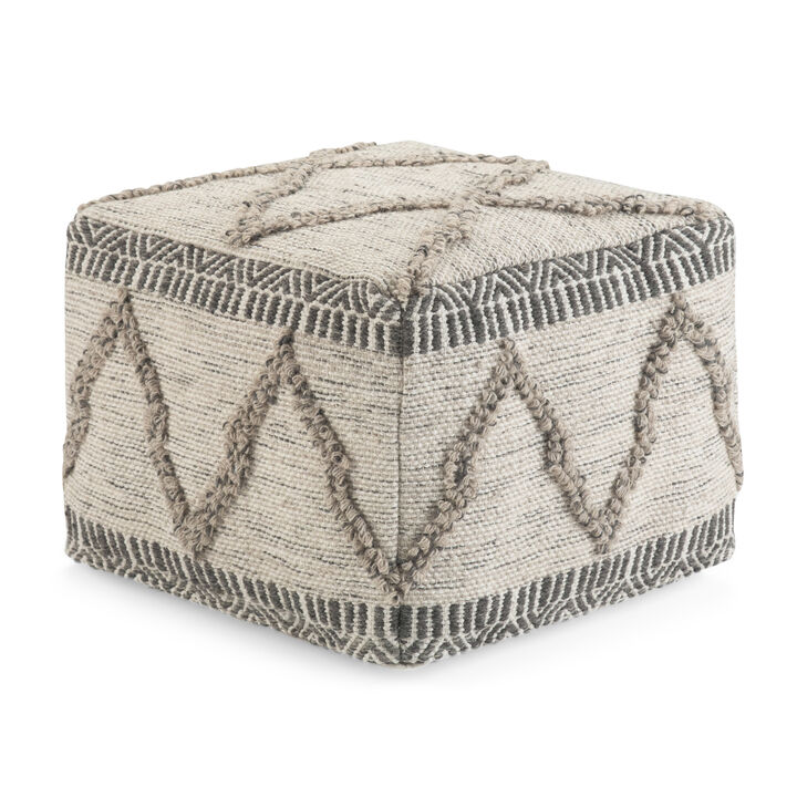 Simpli Home Sweeney Square Pouf