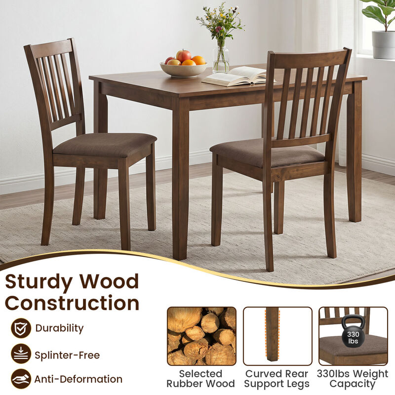 4 Pack Wooden Dining Chairs with Upholstered Seats for Kitchen and Dining Room image number 7