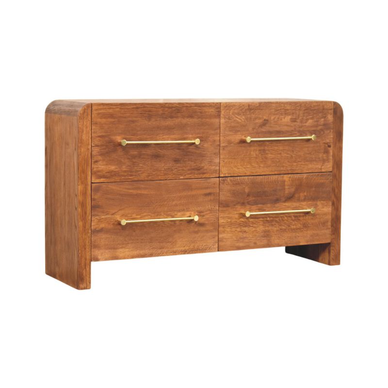 Artisan FurnitureSolid Wood Oakline Four Drawer Chest,Brown,4-Drawers