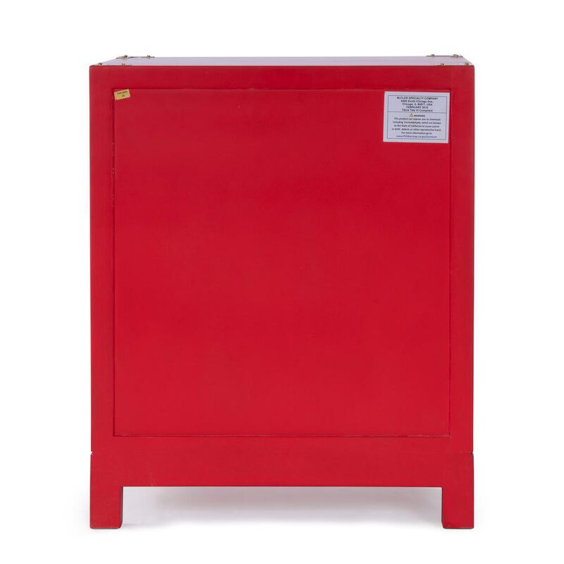 Butler Specialty Ardennes Campaign End Table, Red