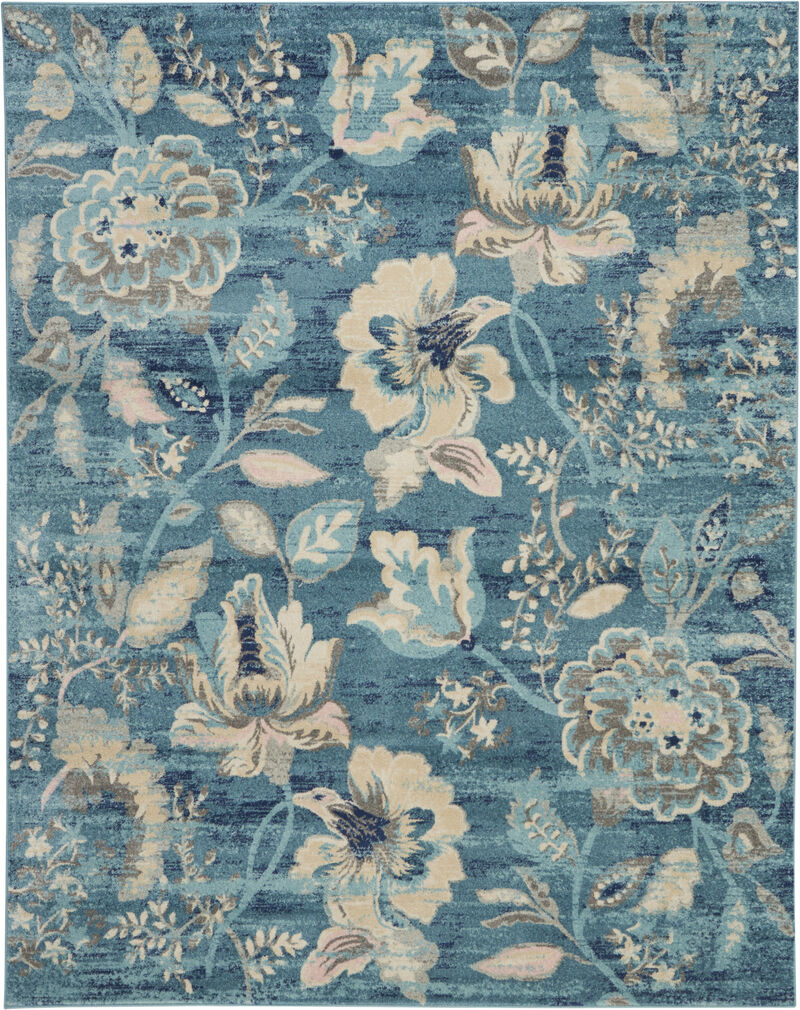 Tranquil TRA02 Turquoise 8'10" x 11'10" Rug