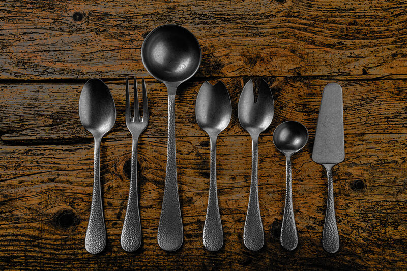 Epoque 7-Piece Serving Set in Pewter Black Gold