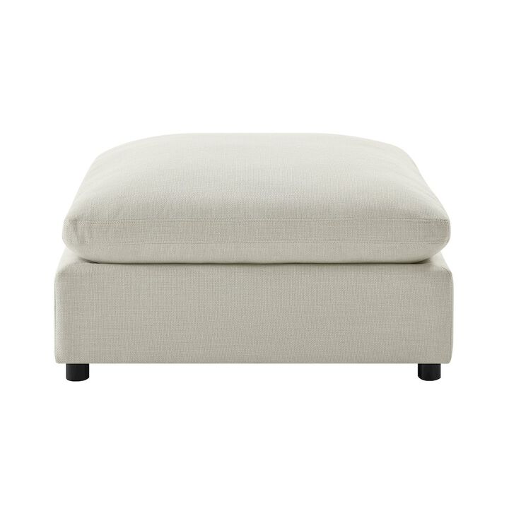 Comfort Pointe Casella Beige Fabric Ottoman