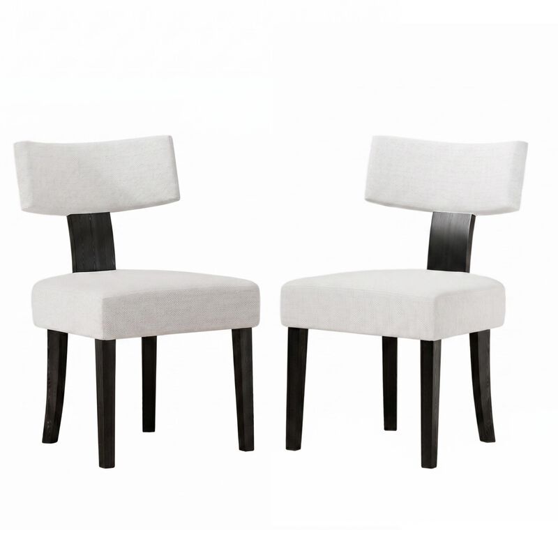 Upholstered Armless Dining Table Chairs Set of 2 image number 0