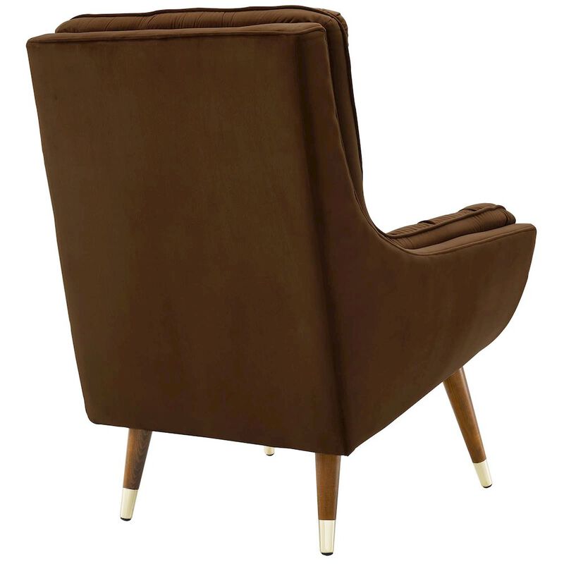 Suggest Button Tufted Performance Velvet Lounge Chair image number 1