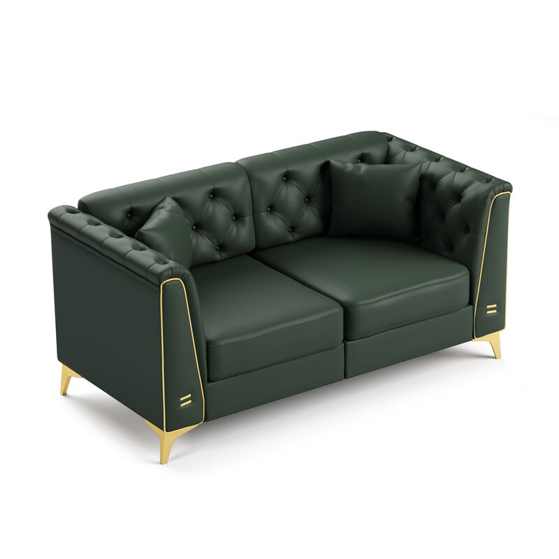 Wotvo PU Modular Chesterfield Sofa Set image number 5
