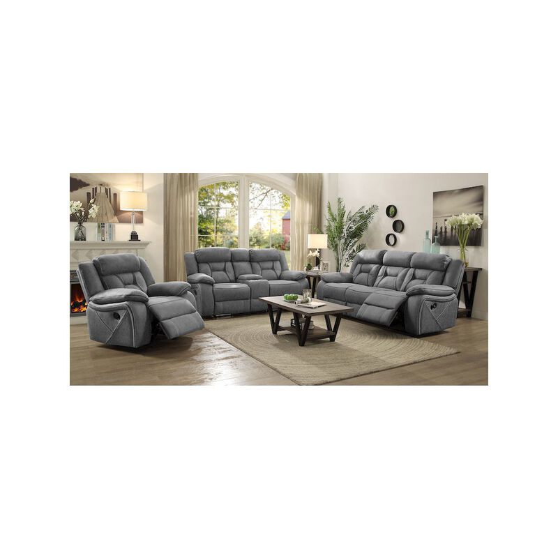 Coaster Co. of America Higgins Upholstered Glider Recliner Chair Grey image number 3