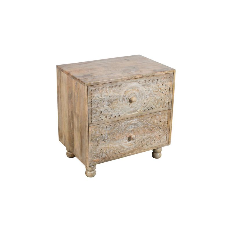 Alex Hamilton Cory 2-Drawer Nightstand in Natural