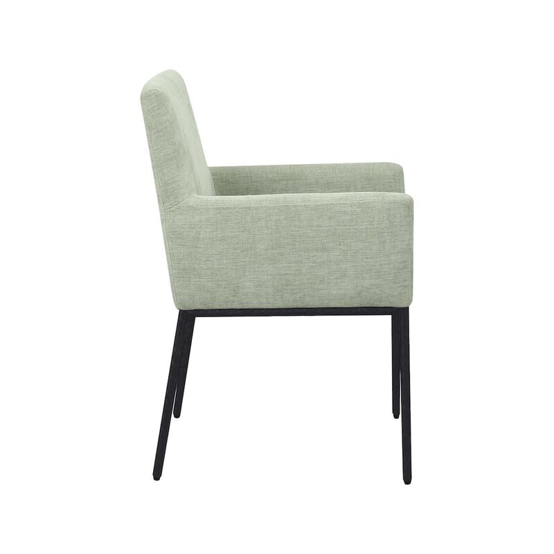 Meridian Furniture Reeves Mint Chenille Fabric Dining Chair, Set of 2