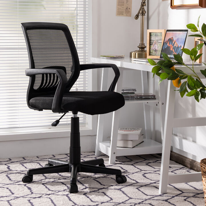 Costway Mid-Back Office  Executive Chair Mesh Chair Height Adjustable  w/ Lumbar Support