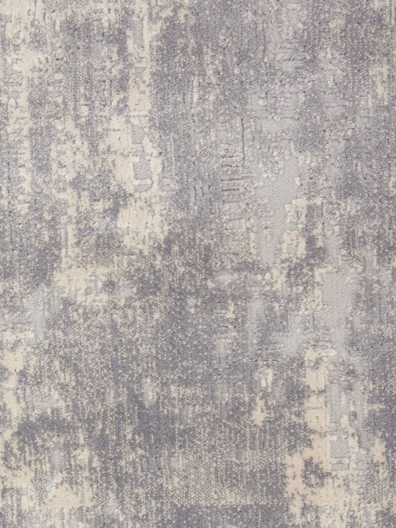 Rustic Textures RUS01 Ivory/Silver 5'3" x Round Rug