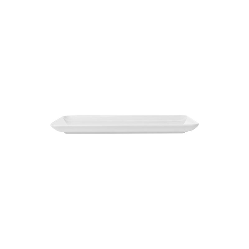 Santa Monica 12.25" x 6.25" x h:1" Rectangular White Porcelain Platter (Set of 2) image number 1
