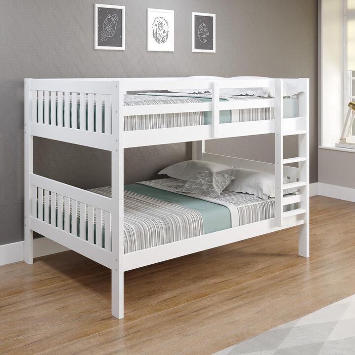 Donco Kids Full/Full Mission Bunk Bed White