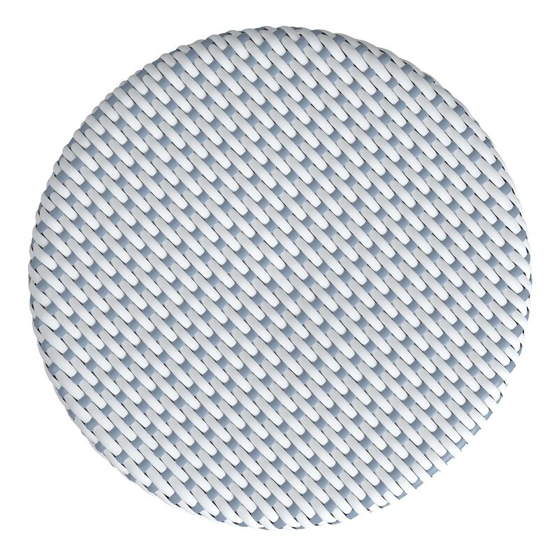 Butler Specialty Tobias 24 in. Seat Height Outdoor Rattan and Metal Backless Counter Stool, Blue