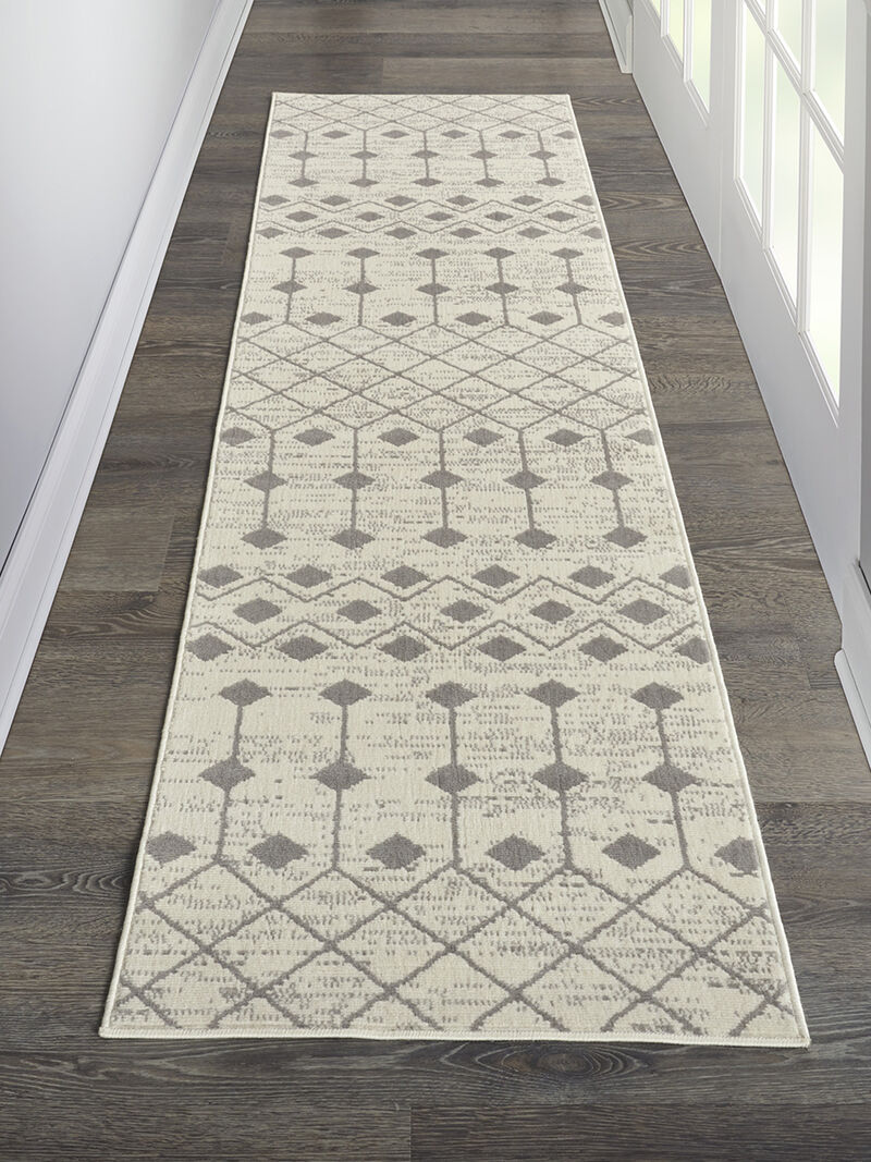 Grafix GRF37 Ivory/Gray 2'3" x 10' Rug