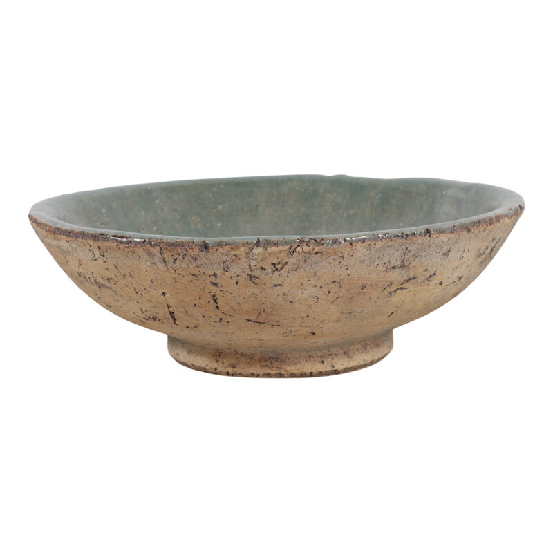 12" 2-Tone Bowl, Green/Brown image number 3