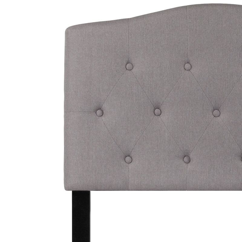 Flash Furniture Tufted Upholstered Twin Size Headboard in Light Gray Fabric image number 5
