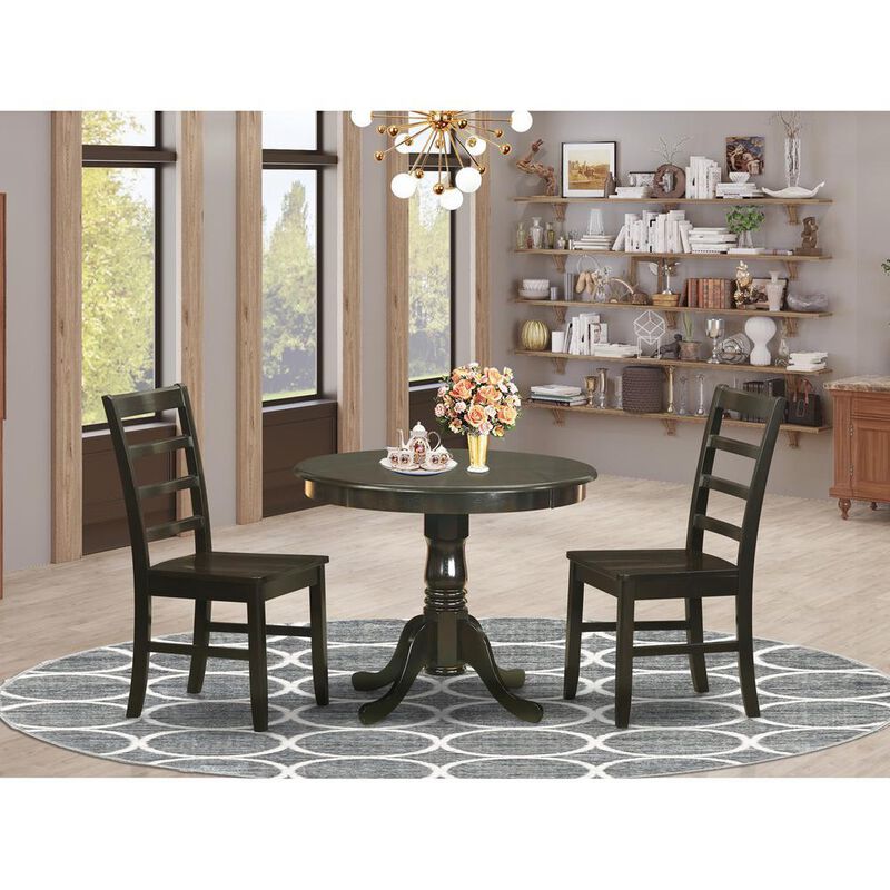 3 Pc small Kitchen Table set-small Kitchen Table plus 2 Kitchen Dining Chairs
