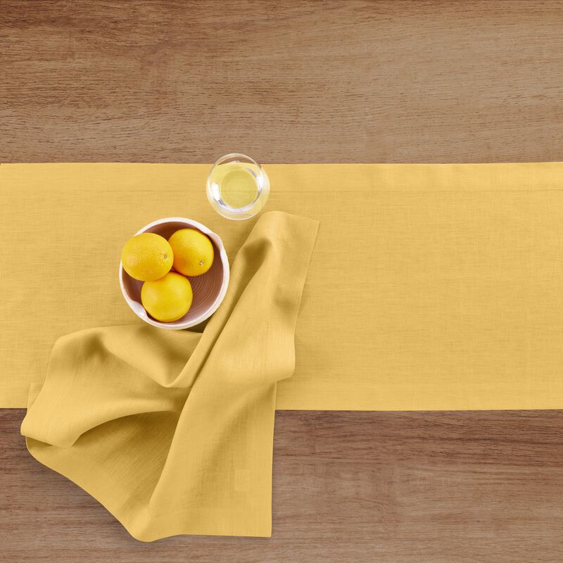 Solino Home 100% Pure Linen Table Runner - Fete