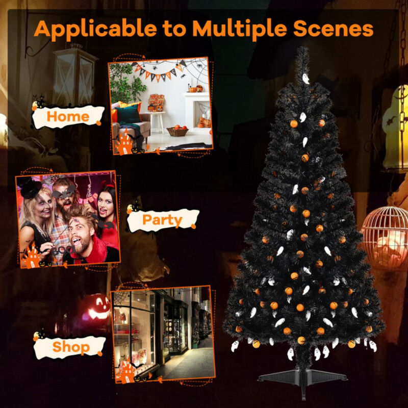 4.5ft Christmas Tree with Spooky Lights and Music image number 6
