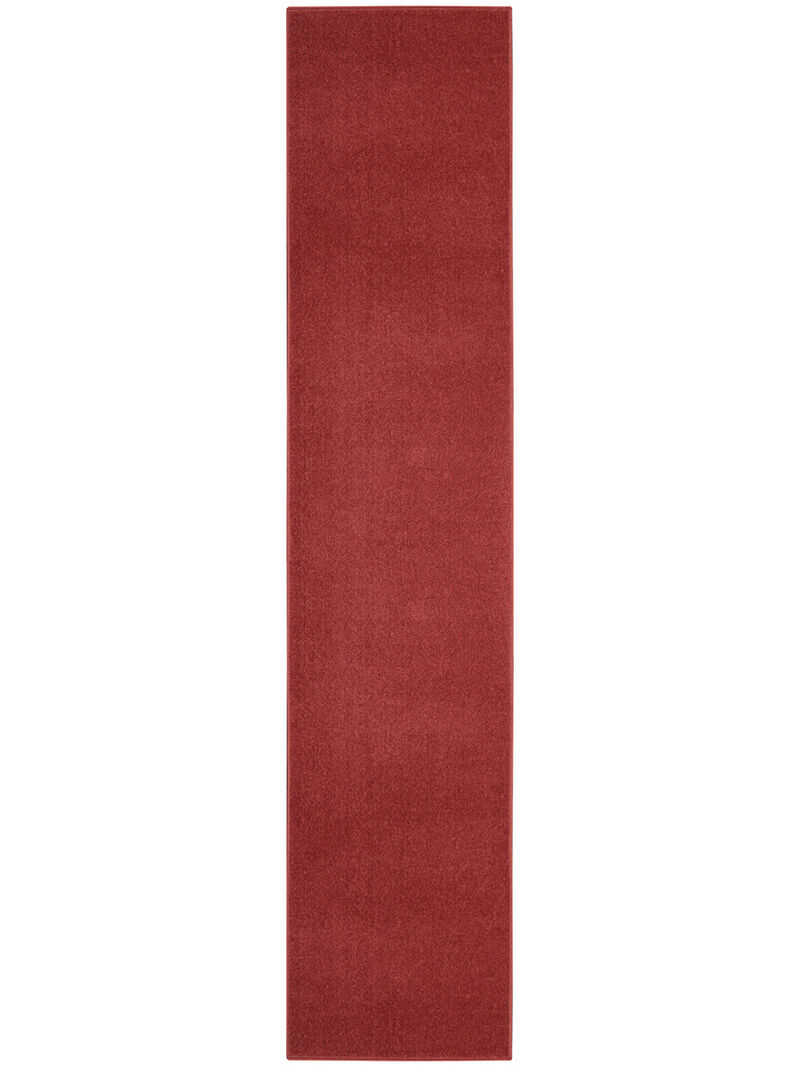 Nourison Essentials NRE01 Brick Red 2'2" x 20' Rug image number 0