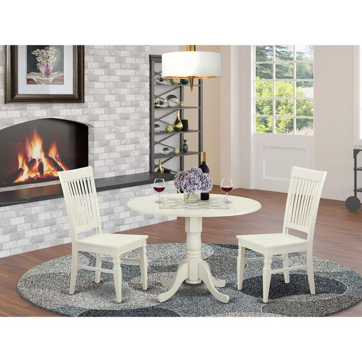 3 PC Dining room set for 2-Kitchen Table and 2 Kitchen Dining Chairs