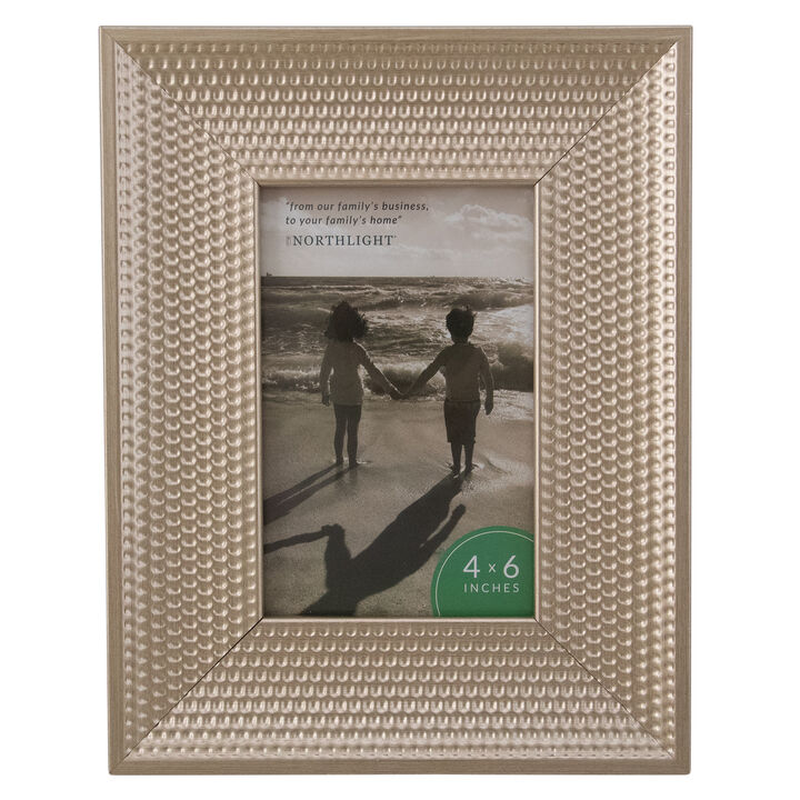 4" x 6" Champagne Gold Honeycomb Rectangular Photo Frame 9.5"