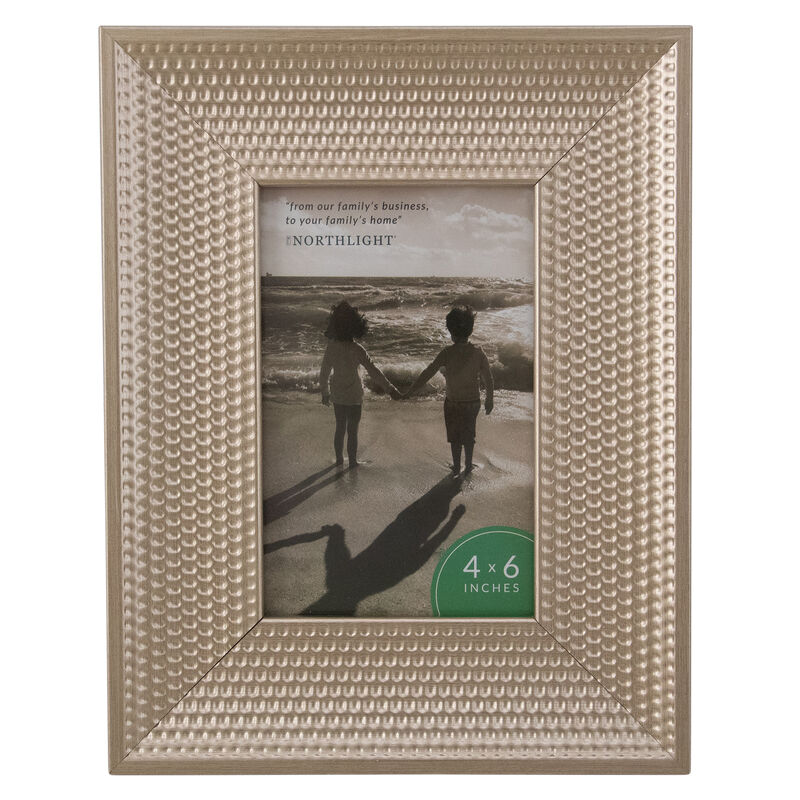 4" x 6" Champagne Gold Honeycomb Rectangular Photo Frame 9.5"